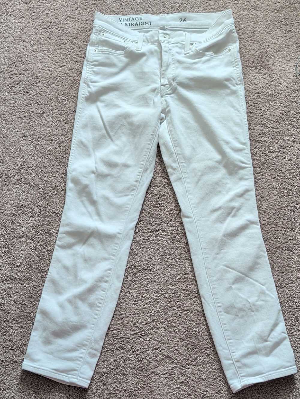 J. Crew Vintage Straight Jeans in White